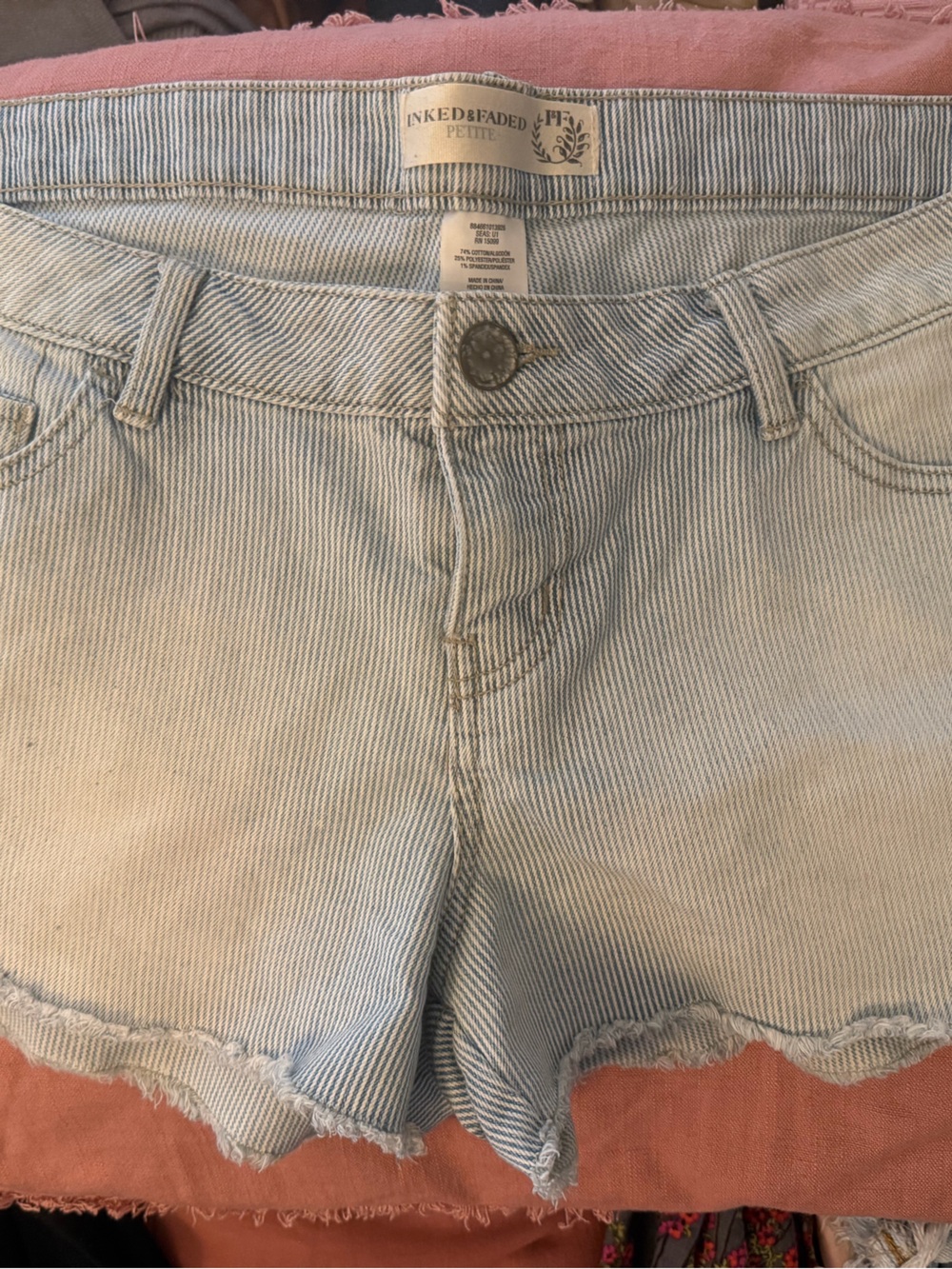 Petite Light Blue Denim Shorts